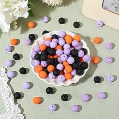 Perles acryliques en silicone imitées de style caoutchouté&nbsp;MACR-PA0001-06B-04
