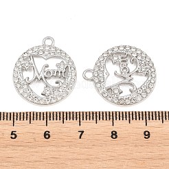 Legierung mit Kristall-Strass-Anhängern&nbsp;FIND-C095-07P