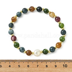 Pulseras redondas de cuentas de latón&nbsp;BJEW-JB13931
