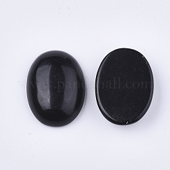 Natürlichen schwarzem Obsidian cabochons&nbsp;G-S349-25A-02