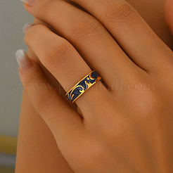 Anillos de latón con patrón irregular para mujer&nbsp;YY3361-4