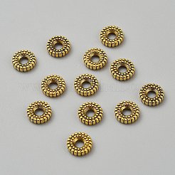 Тибетском стиле сплав Шарики прокладки&nbsp;TIBEB-WH0002-09B-AG