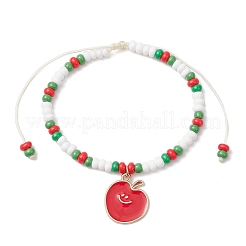 9 bracciale con ciondolo in lega smaltata a tema frutta&nbsp;BJEW-MZ00206