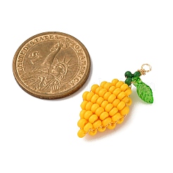 Подвески из стеклянных бусин в форме лимона&nbsp;PALLOY-MZ00787