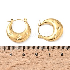 Pendientes de aro de acero inoxidable 304 para mujer&nbsp;EJEW-F414-02G