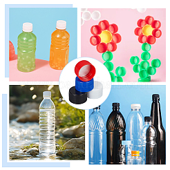 60 Stück 4 Farben Plastikflaschenverschlüsse&nbsp;FIND-OC0003-89B