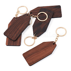 Porte-clés pendentifs en bois de noyer&nbsp;KEYC-TAC0034-06E