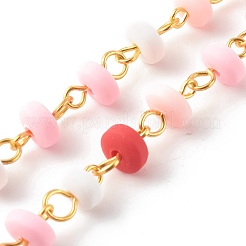 Chaînes de perles en pâte polymère faites à la main&nbsp;AJEW-JB00975
