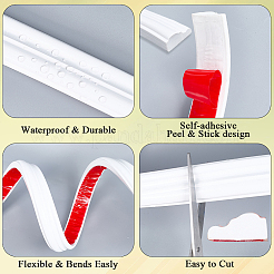 ПВХ самоклеящаяся гибкая молдинговая отделка&nbsp;DIY-WH20007-62C