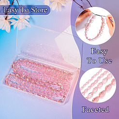 4 нить 4 стилей гальванические стеклянные бусины нити&nbsp;EGLA-TA0001-75C