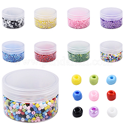 108 г 9-х цветных стеклянных бусин&nbsp;SEED-YW0002-70