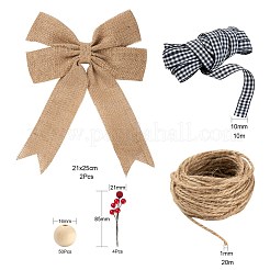 Kits d'ornements de noël de perles de bois de bricolage&nbsp;DIY-TZ0001-05