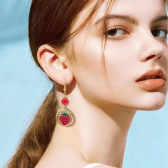 50 pièces 10 styles pendentifs en émail en alliage plaqué or clair&nbsp;ENAM-BM0001-36
