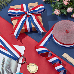 Лента в полоску из трехцветного полиэстера длиной 50 ярд.&nbsp;OCOR-WH0112-004A