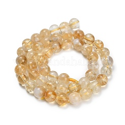 Fili di perle di citrino naturale riscaldate&nbsp;X-G-C293-A03-8mm