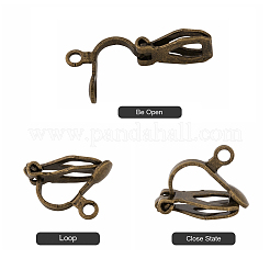 Латунные серьги с клипсами&nbsp;X-EC109-NFAB