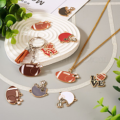 16шт 8 стиля подвески из сплава с эмалью&nbsp;ENAM-TA0001-79