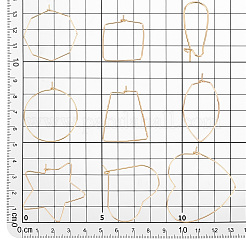 36 шт. 9-х стилевые латунные серьги-кольца&nbsp;KK-PH0005-99