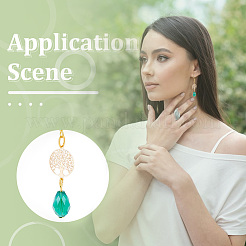 80 шт. 2-цветные долговечные латунные подвески-соединители с покрытием&nbsp;KK-UN0003-18