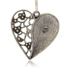 Серебра антиквариата сплава кристалла горный хрусталь эмаль подвески&nbsp;ENAM-J154-04AS