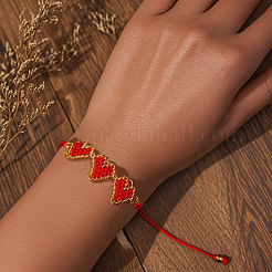 Стеклянные бусины браслеты в форме сердца&nbsp;LN8660