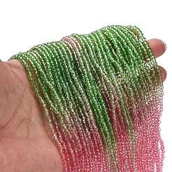 Fili di perline in vetro verniciato trasparente&nbsp;X1-DGLA-A034-T1mm-A18