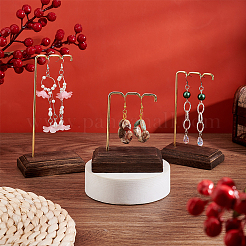 3 ensembles 3 tailles ensembles de présentoir de boucle d'oreille en fer&nbsp;EDIS-WH0024-09G