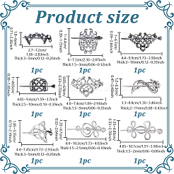 9 шт. 9 стиля ретро-палочки для волос из сплава&nbsp;OHAR-GA0001-14