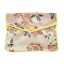 Beutel aus Stickerei-Damasttuch&nbsp;ABAG-WH0023-04B-04