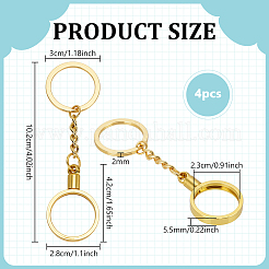 4 шт. брелок из сплава&nbsp;AJEW-FG0005-35G