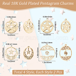 8 шт. 4 подвески из нержавеющей стали 304&nbsp;STAS-BBC0001-34