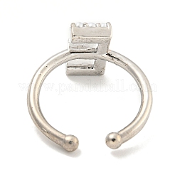 Anelli per polsini aperti da donna in ottone placcato a cremagliera&nbsp;RJEW-F162-01P-E