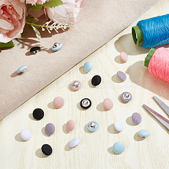 100 шт. 5-х цветные пуговицы из полиэстера с 1 отверстиями&nbsp;DIY-NB0012-20