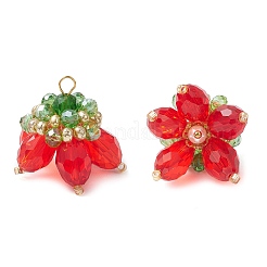 7шт 7 цвета прозрачные стеклянные подвески&nbsp;PALLOY-MZ00719