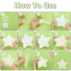 8 pieza de tarjeteros acrílicos con forma de estrella de 8 colores&nbsp;AJEW-HY0002-84