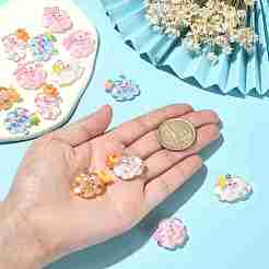 25шт 5 стиля подвески из полупрозрачной смолы&nbsp;RESI-CJ0003-07