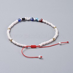 Bracciali di perline intrecciati con filo di nylon regolabile&nbsp;BJEW-JB04470