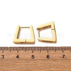 Серьги-кольца трапециевидной формы с кубическим цирконием из нержавеющей стали 304&nbsp;EJEW-D331-06G