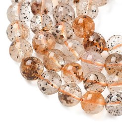 Нити натуральных алмазных бусин херкимер&nbsp;G-Z115-C03-6mm