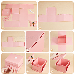 Бумажные коробки для хранения подарков-сюрпризов в виде летящей бабочки своими руками&nbsp;CON-WH0110-54B