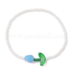 8шт. стеклянные эластичные браслеты&nbsp;BJEW-MZ00302