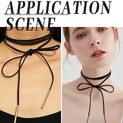 Samtkordel-Choker-Halsketten mit Knotenverschluss für Damen&nbsp;NJEW-CL0001-35