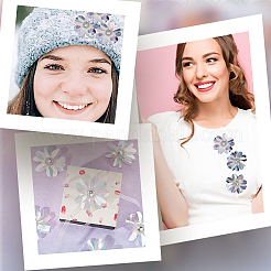 Ab цветные пластиковые блестки цветы&nbsp;FIND-WH0110-445