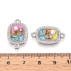 Подвески-коннекторы из сплава кристаллов горного хрусталя и искусственного жемчуга ABS&nbsp;PALLOY-T092-08P