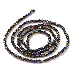 Chapelets de perles en verre électroplaqué&nbsp;LS-GLAA-H021-01A-AB02