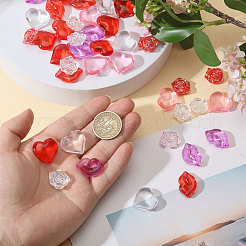 450pcs 8 Arten transparente Acrylperlen&nbsp;TACR-CA0001-34