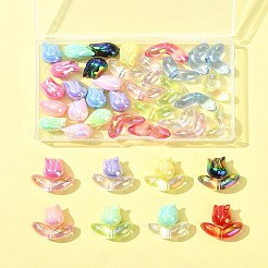 48 шт. 2 стиля акриловых бусин с УФ-покрытием&nbsp;SACR-FS0001-37