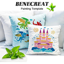 Grandi modelli di stencil per pittura da disegno riutilizzabili in plastica&nbsp;DIY-WH0172-731