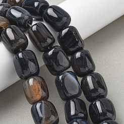 Натуральный черный агат бисер нитей&nbsp;G-H295-F01-14