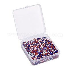 300g 6500 pezzi 3 colori perline di vetro per il giorno dell'indipendenza&nbsp;X1-SEED-LS0001-01